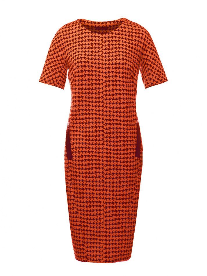 Платье Ева оранж.  (plus size 46-60) от EGMARRA