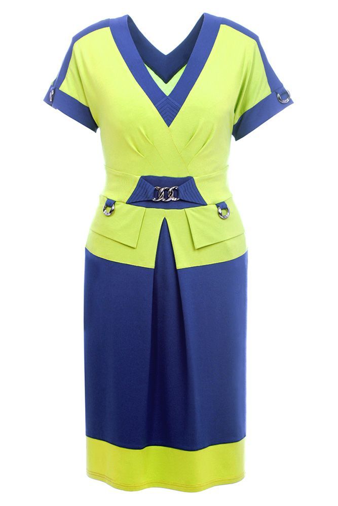 Платье  Ницца салатовая  (plus size 46-60) от EGMARRA